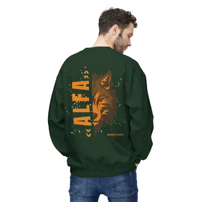 SUDADERA HOMBRE ALFA, "SIENTE TU ALFA". (USA).