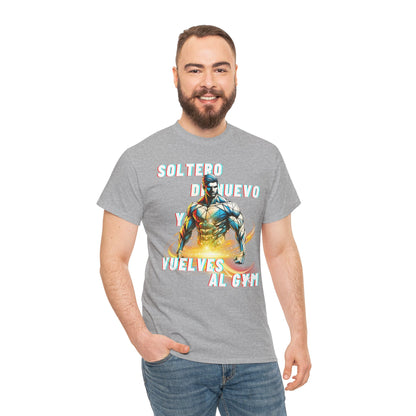 CAMISETA HOMBRE ALFA "SOLTERO DE NUEVO."(USA)