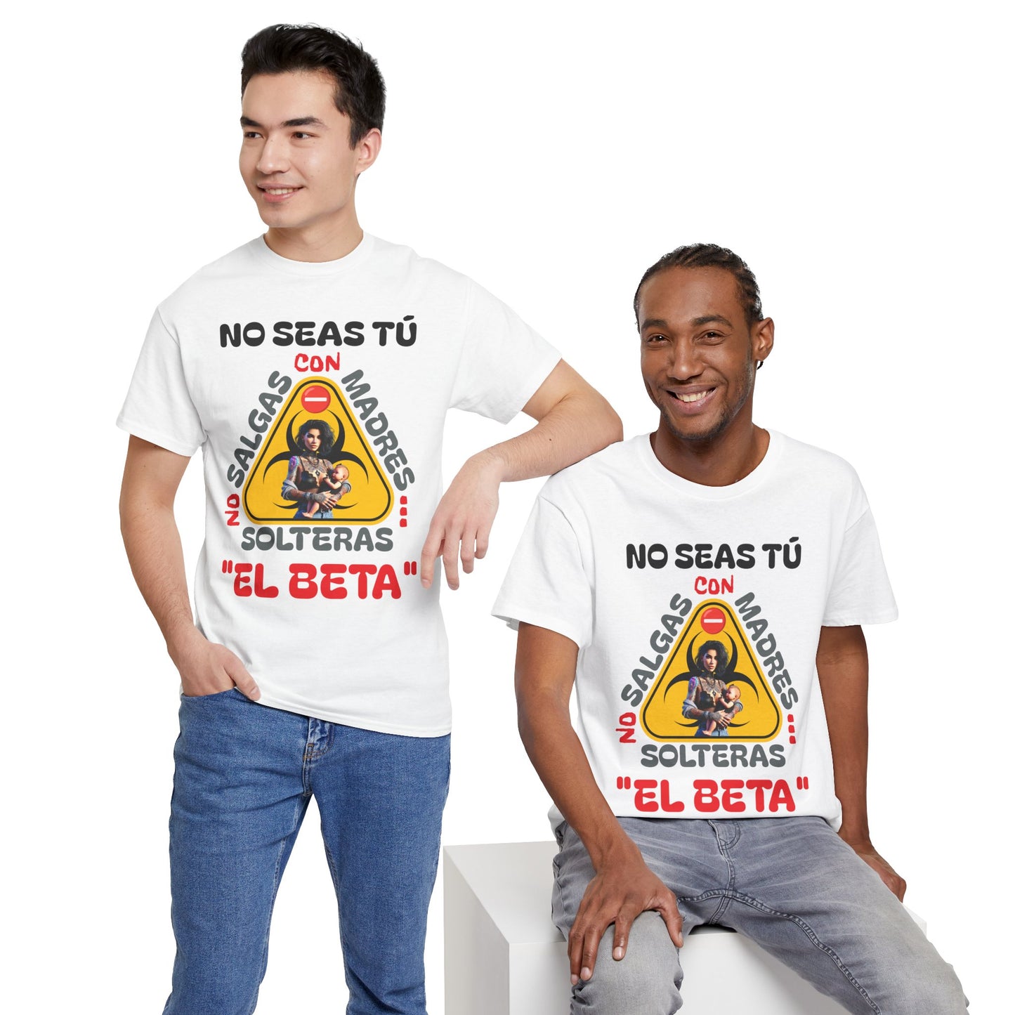 CAMISETA HOMBRE ALFA "NO SALGAS CON MADRES SOLTERAS.."(USA).