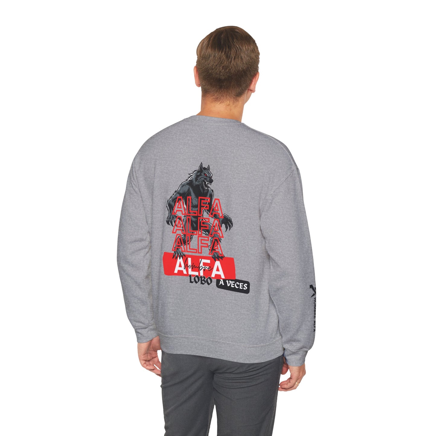 SUDADERA HOMBRE ALFA "HOMBRE LOBO A VECES"(USA).