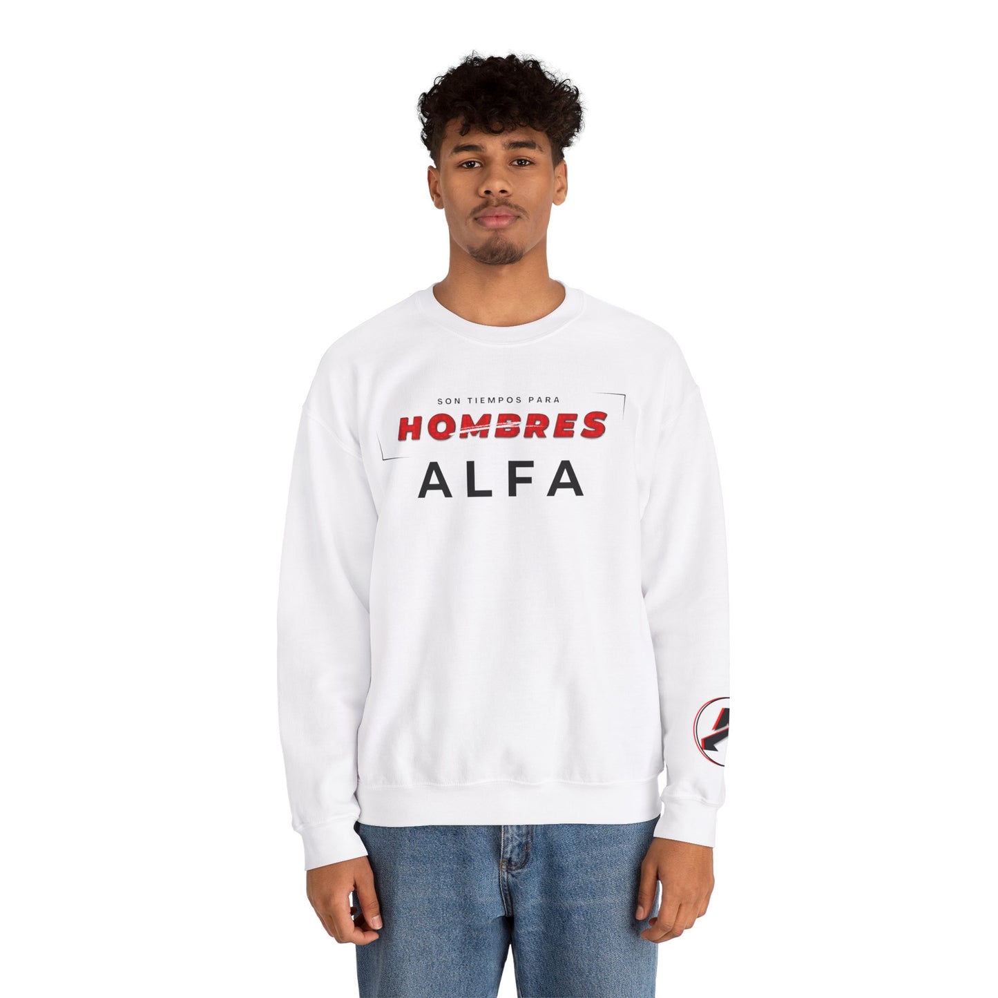 SUDADERA HOMBRE ALFA (LOGO MANGA) "SON TIEMPOS PARA HOMBRES ALFA".(USA).