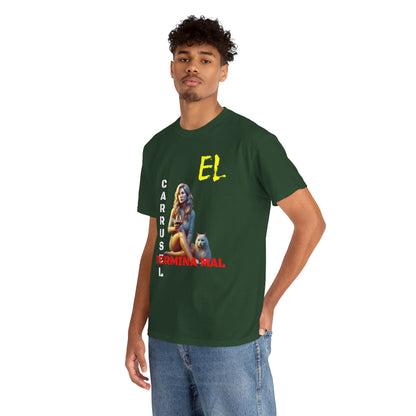 CAMISETA HOMBRE ALFA "EL CARRUSEL TERMINA MAL".(USA)