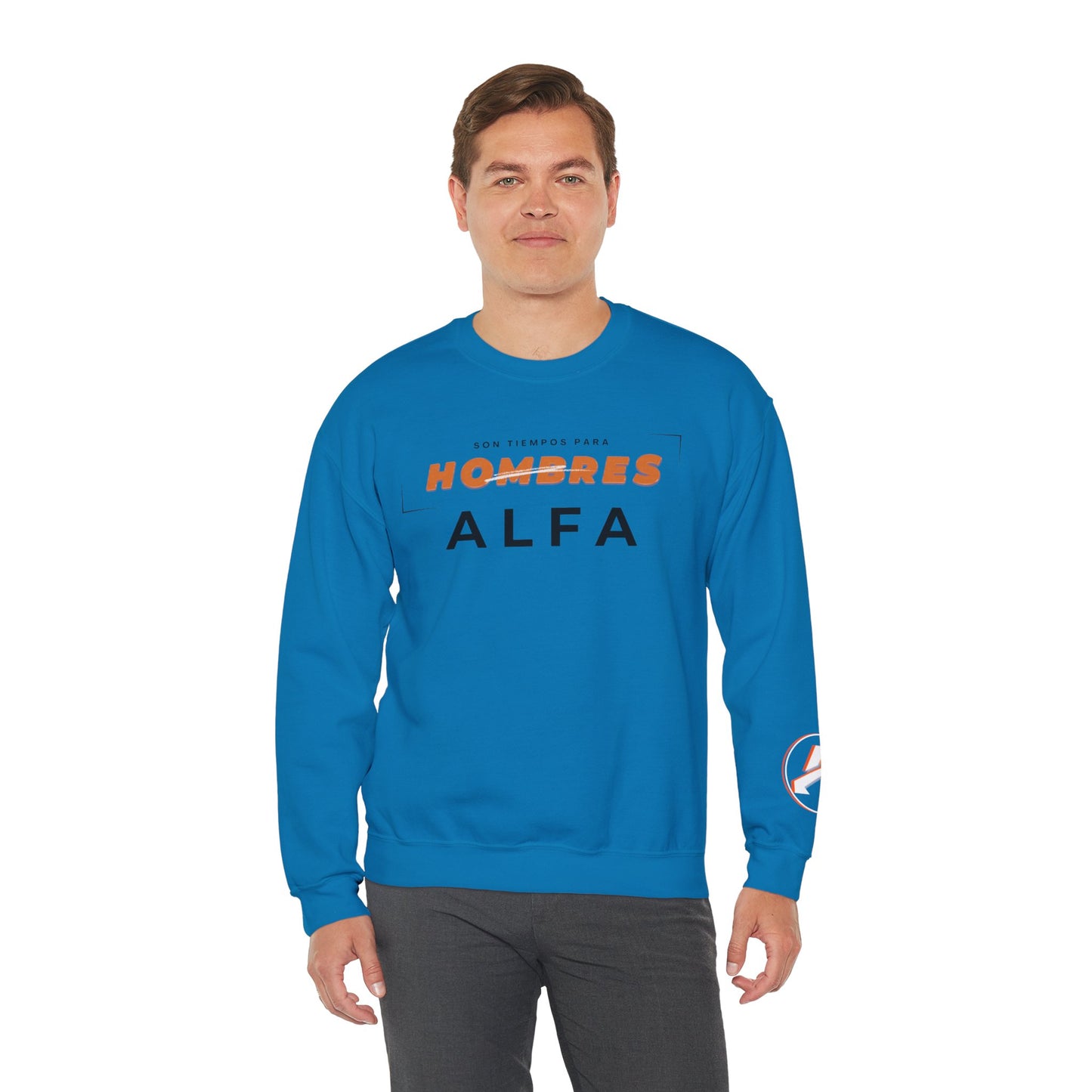 SUDADERA HOMBRE ALFA (LOGO MANGA) "SON TIEMPOS PARA HOMBRES ALFA".(USA).