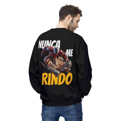 SUDADERA HOMBRE ALFA, "NUNCA ME RINDO".(USA).