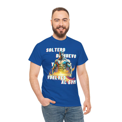 CAMISETA HOMBRE ALFA "SOLTERO DE NUEVO."(USA)