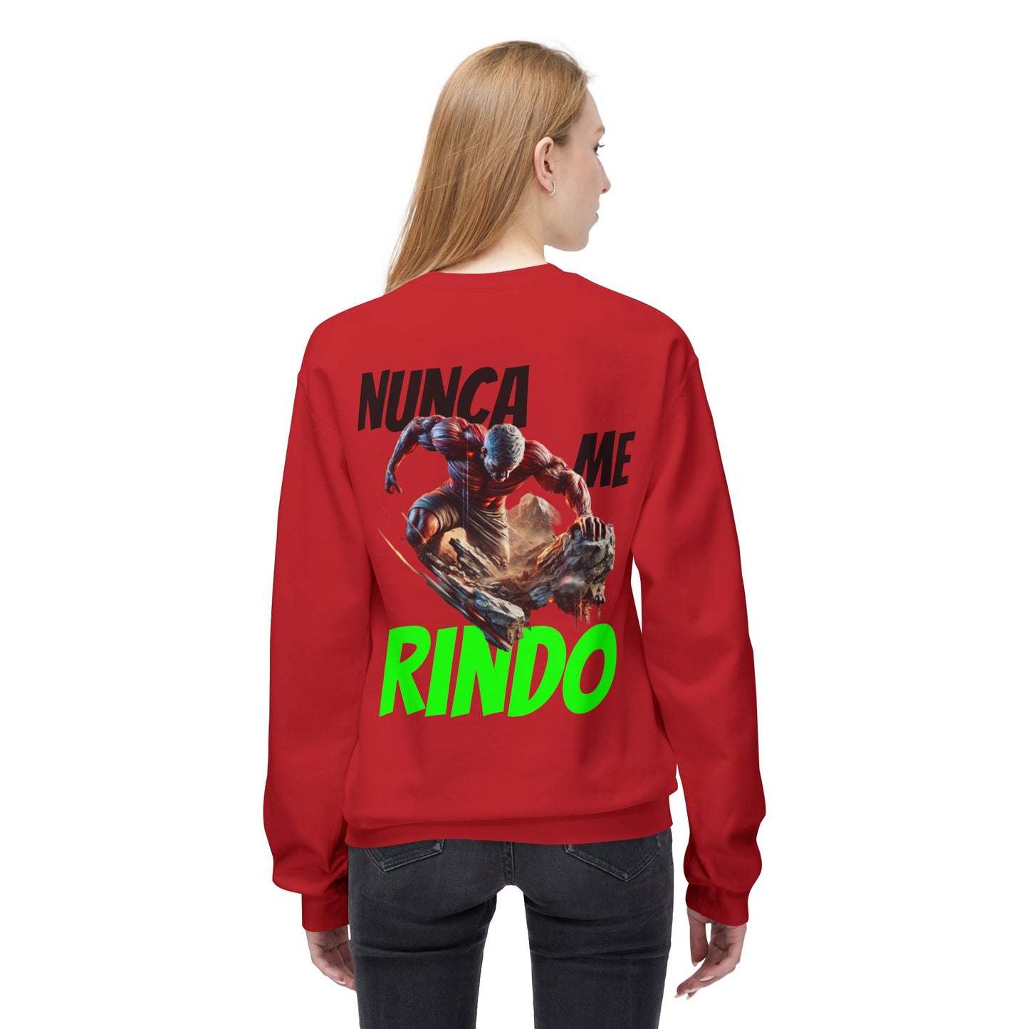 SUDADERA HOMBRE ALFA, "NUNCA ME RINDO".(USA).