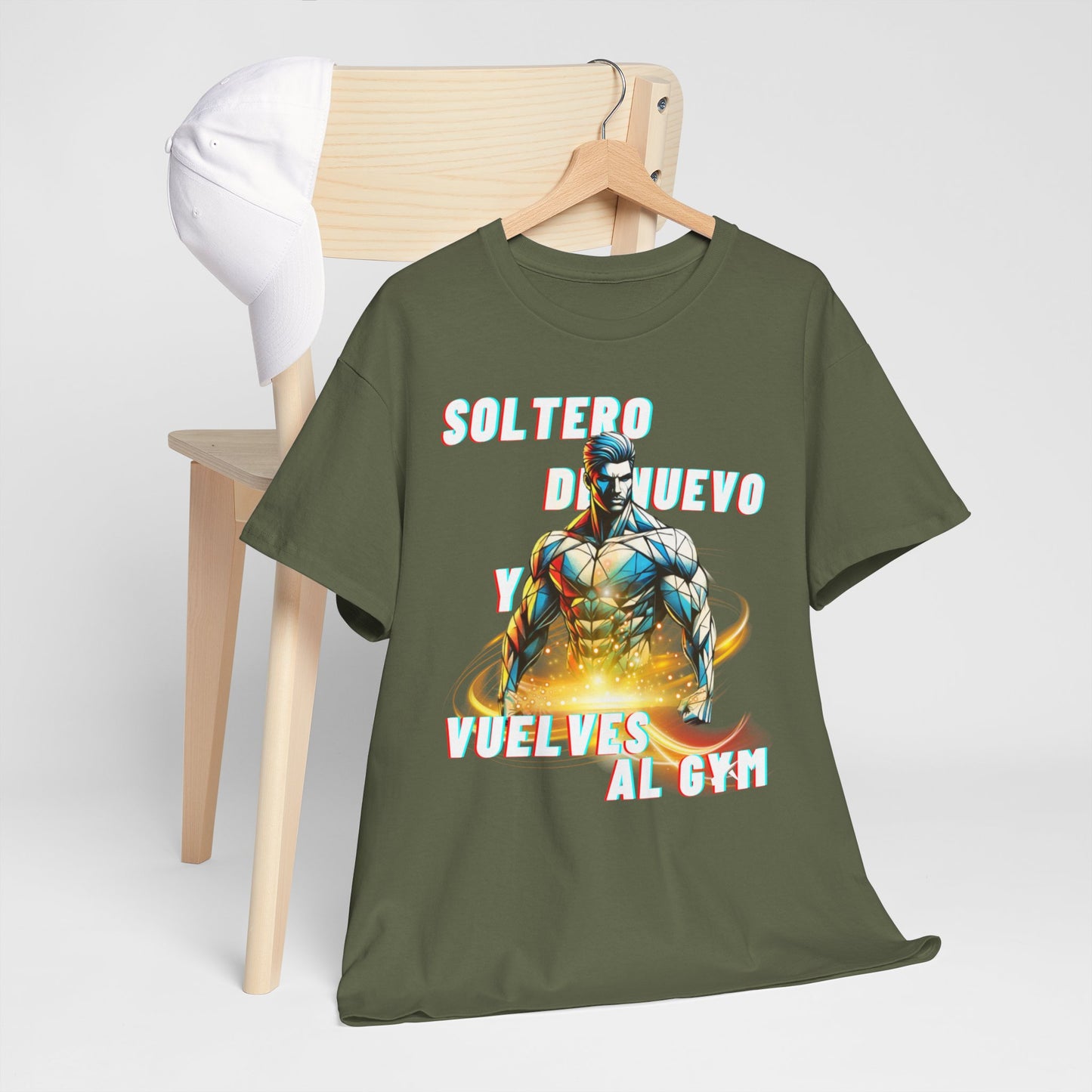 CAMISETA HOMBRE ALFA "SOLTERO DE NUEVO."(USA)