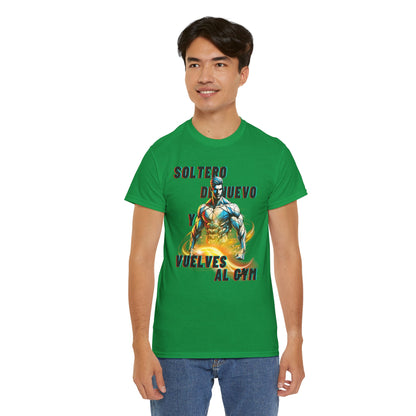 CAMISETA HOMBRE ALFA "SOLTERO DE NUEVO."(USA)