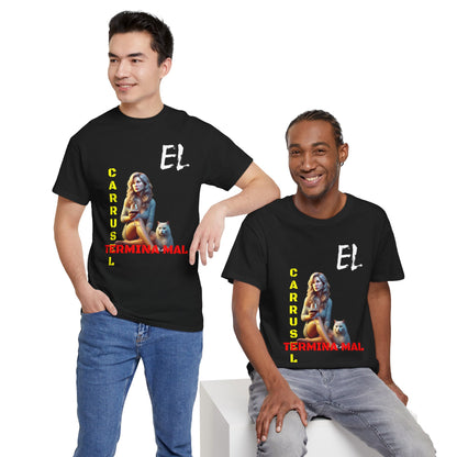 CAMISETA HOMBRE ALFA "EL CARRUSEL TERMINA MAL".(USA)