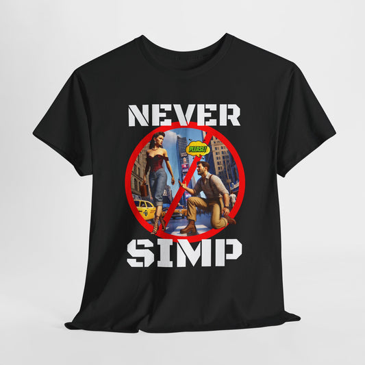 CAMISETA HOMBRE ALFA "NEVER SIMP". (USA)