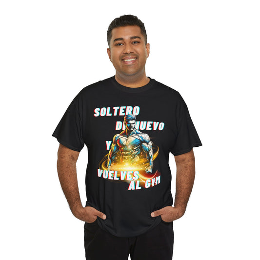 CAMISETA HOMBRE ALFA "SOLTERO DE NUEVO."(USA)