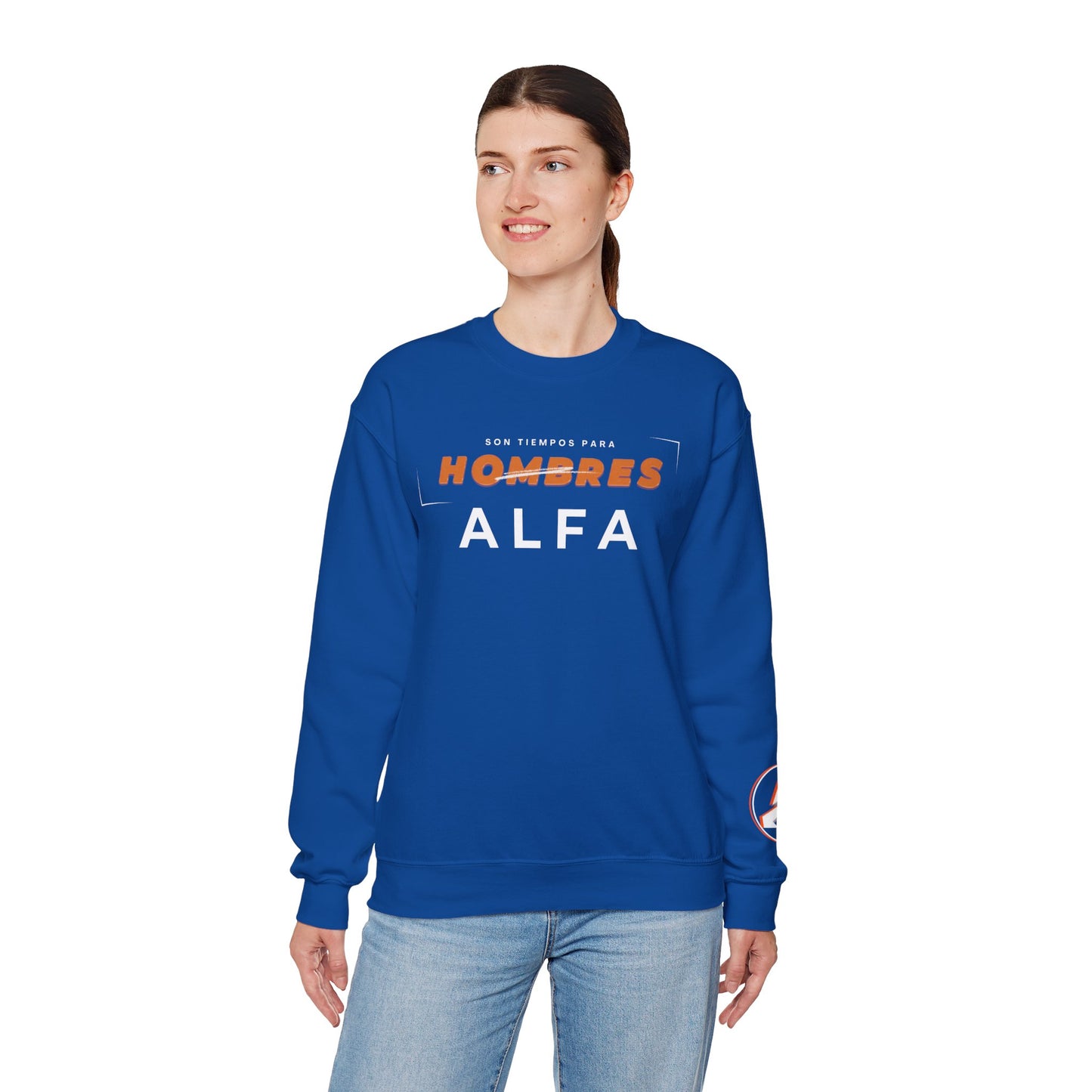 SUDADERA HOMBRE ALFA (LOGO MANGA) "SON TIEMPOS PARA HOMBRES ALFA".(USA).