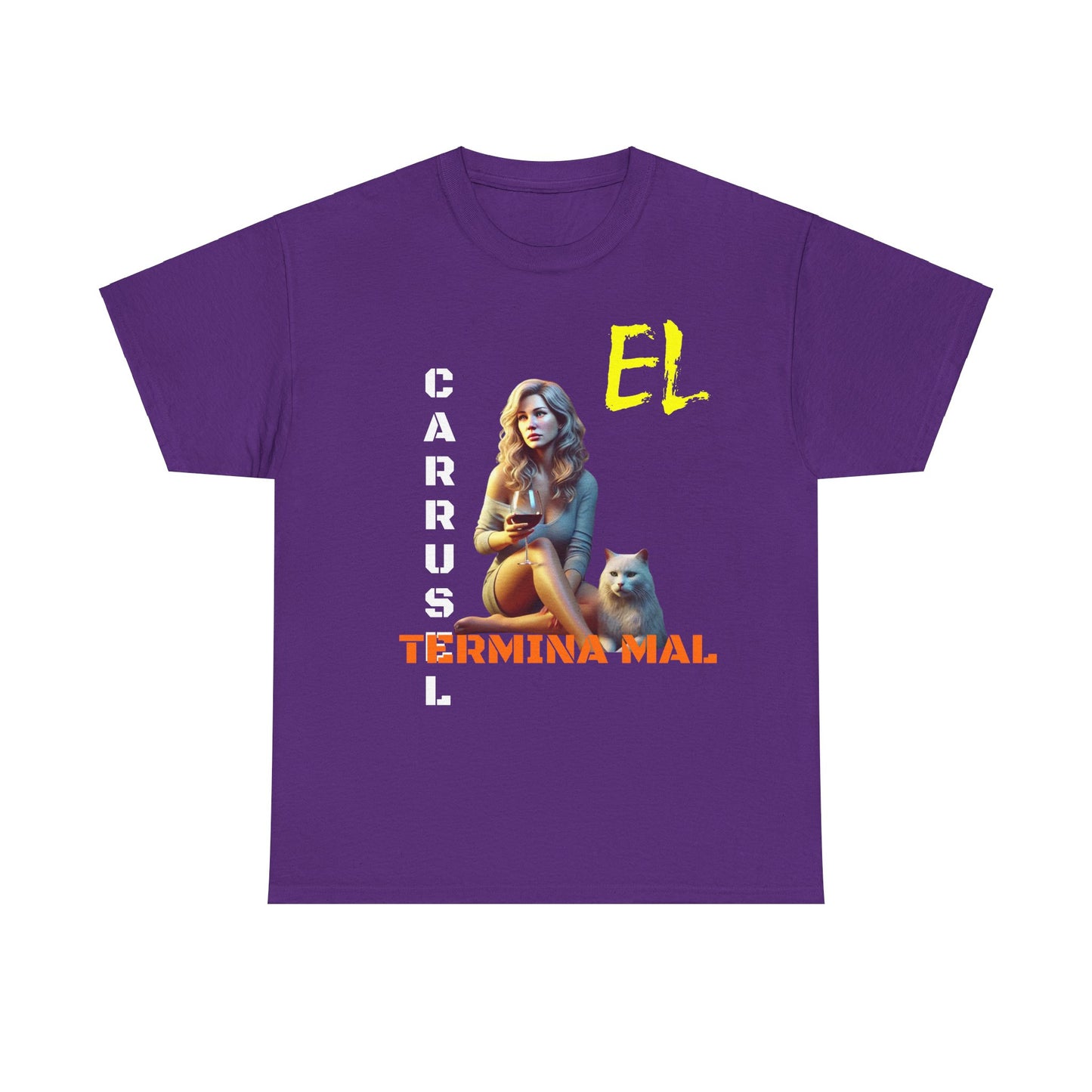 CAMISETA HOMBRE ALFA "EL CARRUSEL TERMINA MAL".(EUROPA)