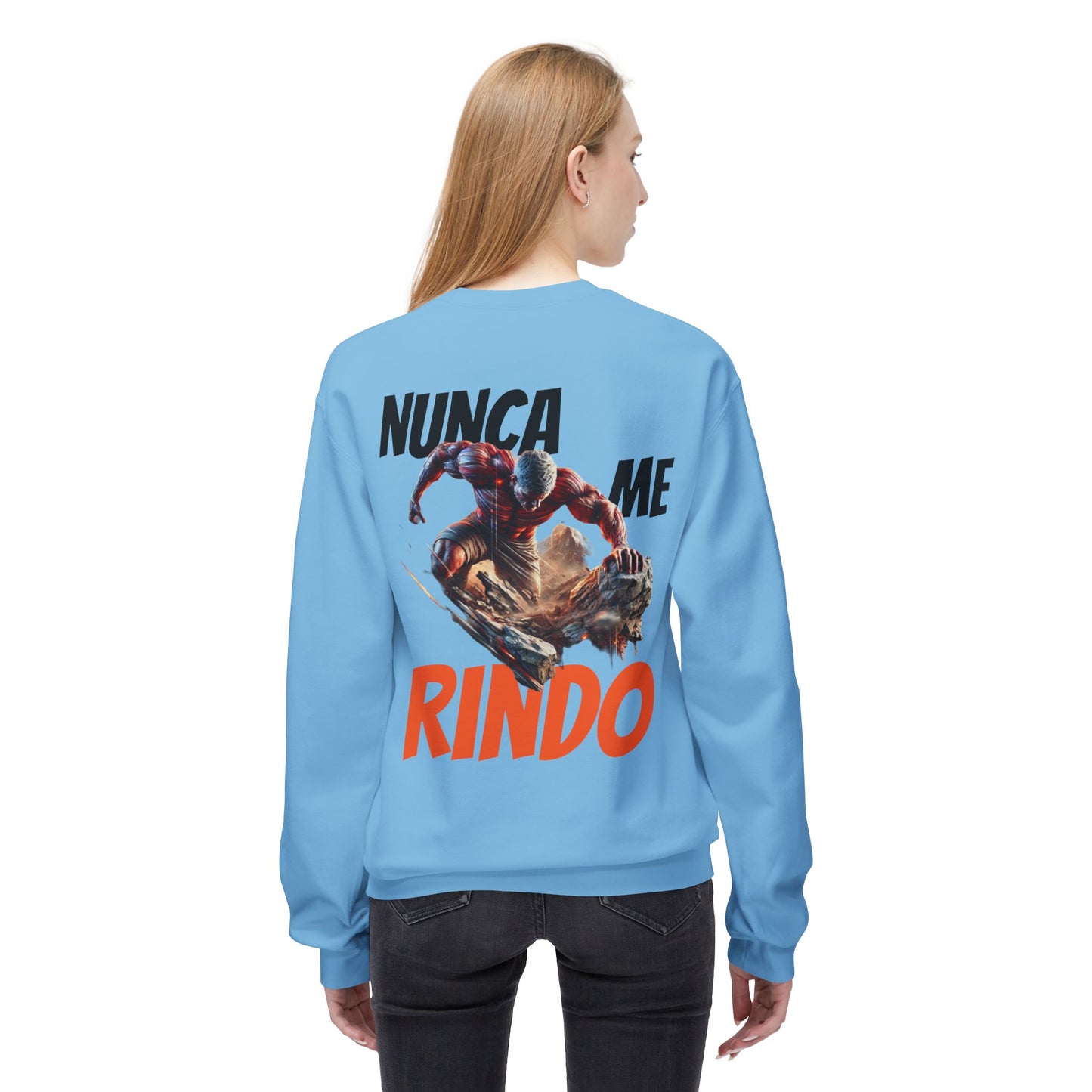 SUDADERA HOMBRE ALFA, "NUNCA ME RINDO".(USA).