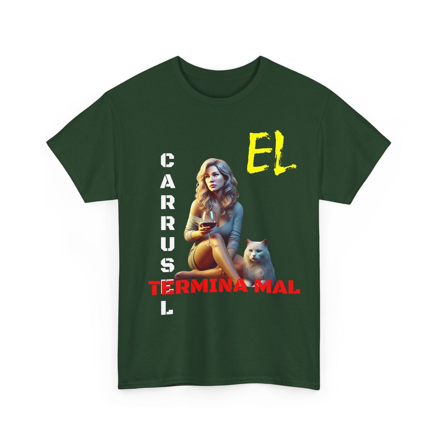 CAMISETA HOMBRE ALFA "EL CARRUSEL TERMINA MAL".(EUROPA)