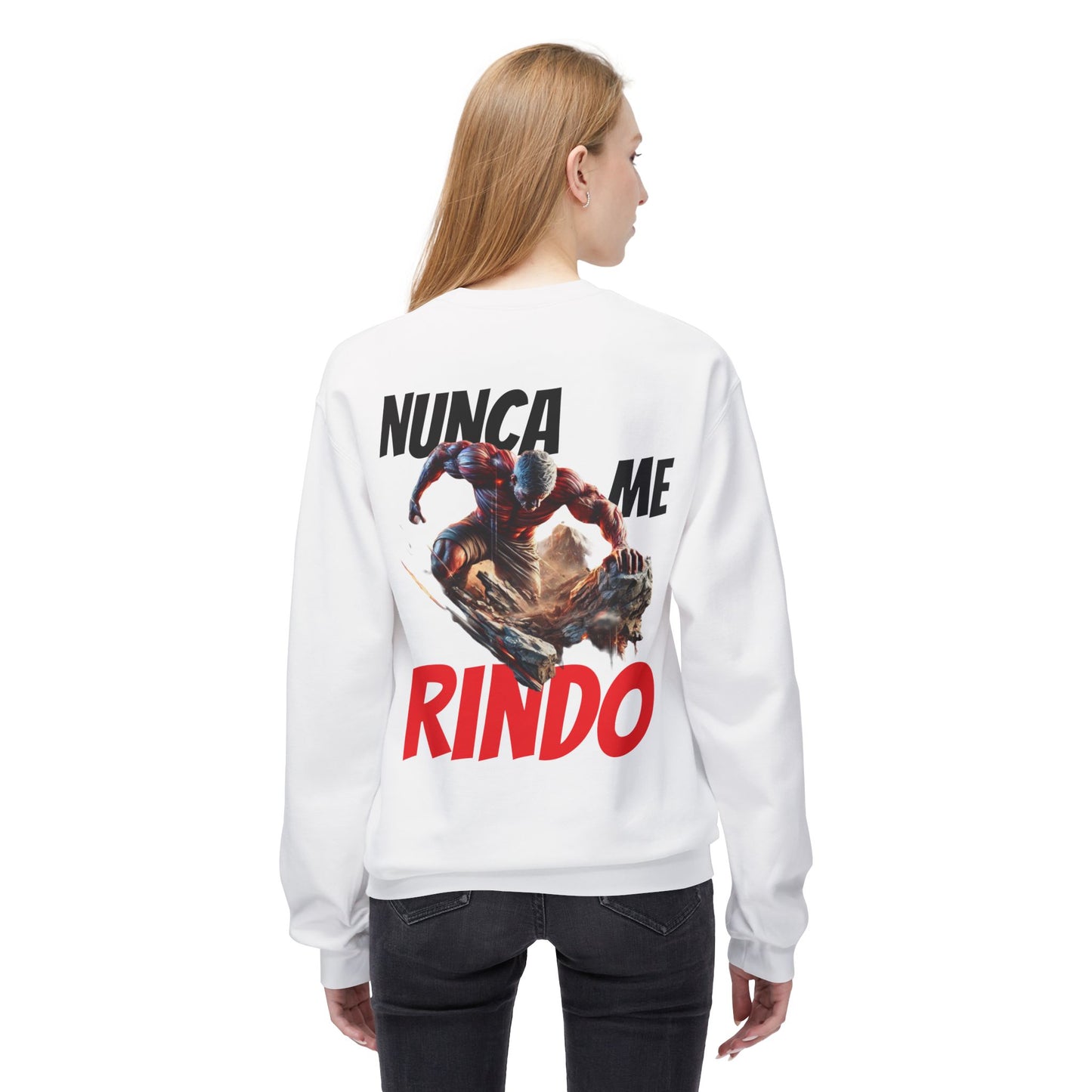 SUDADERA HOMBRE ALFA, "NUNCA ME RINDO".(USA).