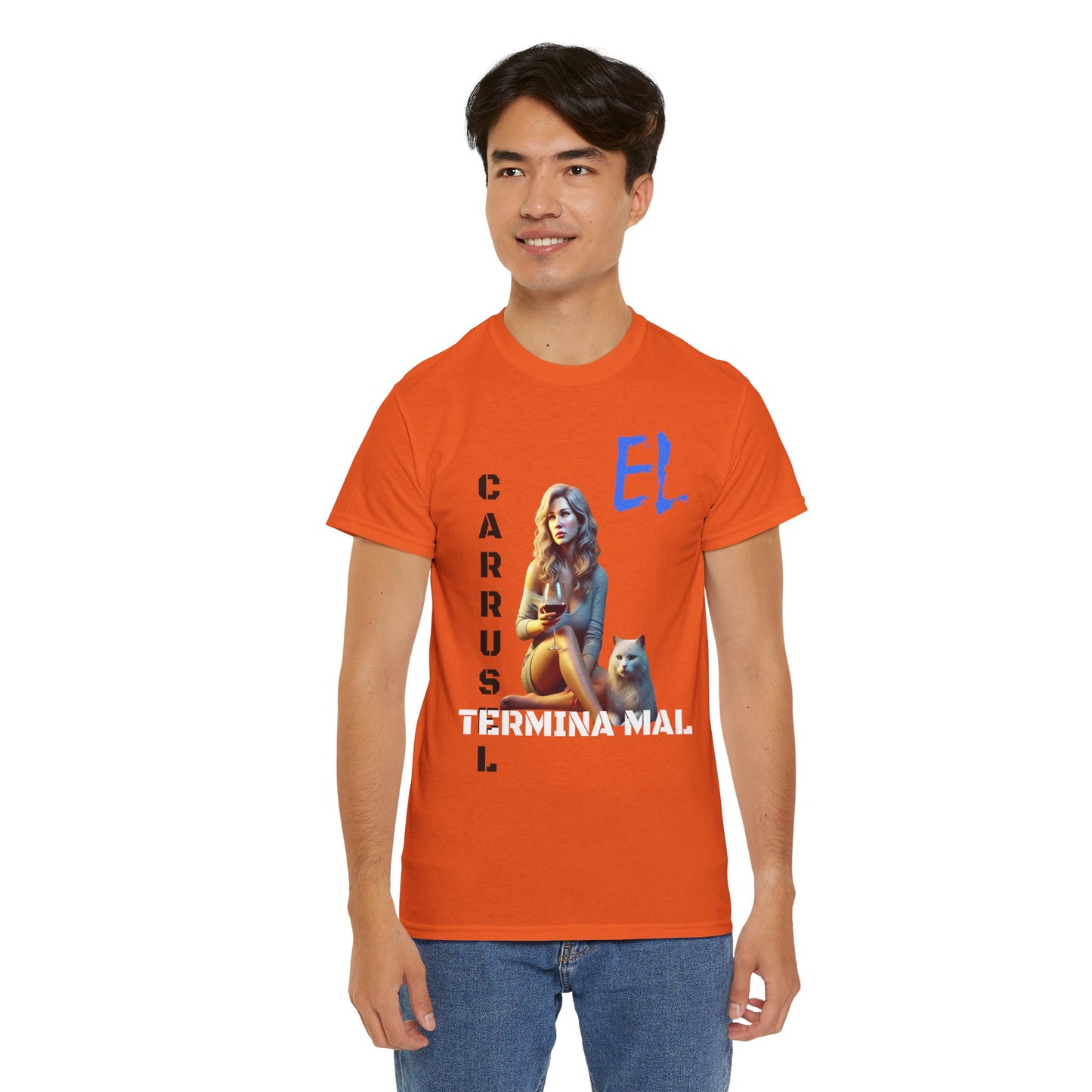 CAMISETA HOMBRE ALFA "EL CARRUSEL TERMINA MAL".(EUROPA)