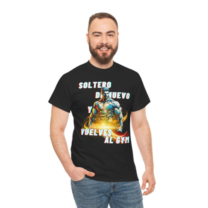 CAMISETA HOMBRE ALFA "SOLTERO DE NUEVO."(USA)