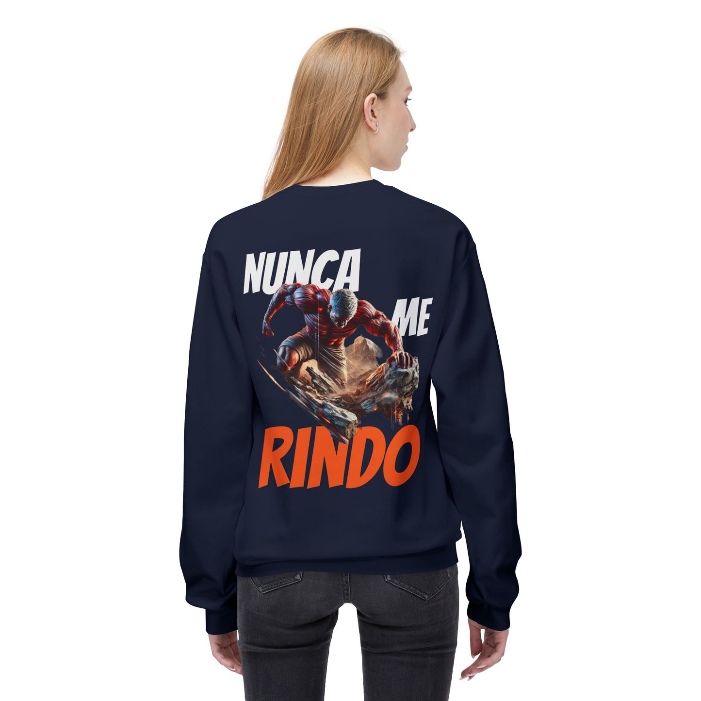 SUDADERA HOMBRE ALFA, "NUNCA ME RINDO".(USA).