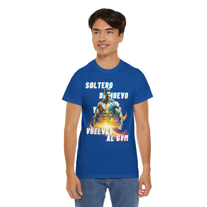 CAMISETA HOMBRE ALFA "SOLTERO DE NUEVO."(USA)