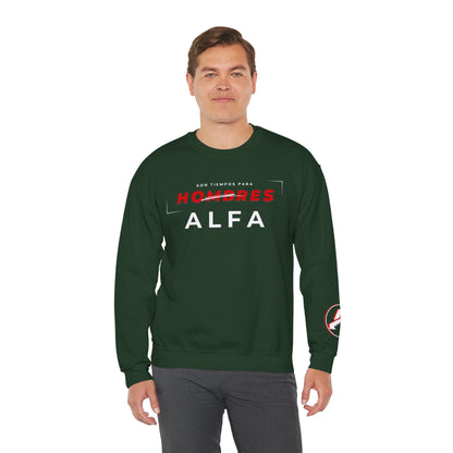 SUDADERA HOMBRE ALFA (LOGO MANGA) "SON TIEMPOS PARA HOMBRES ALFA".(USA).