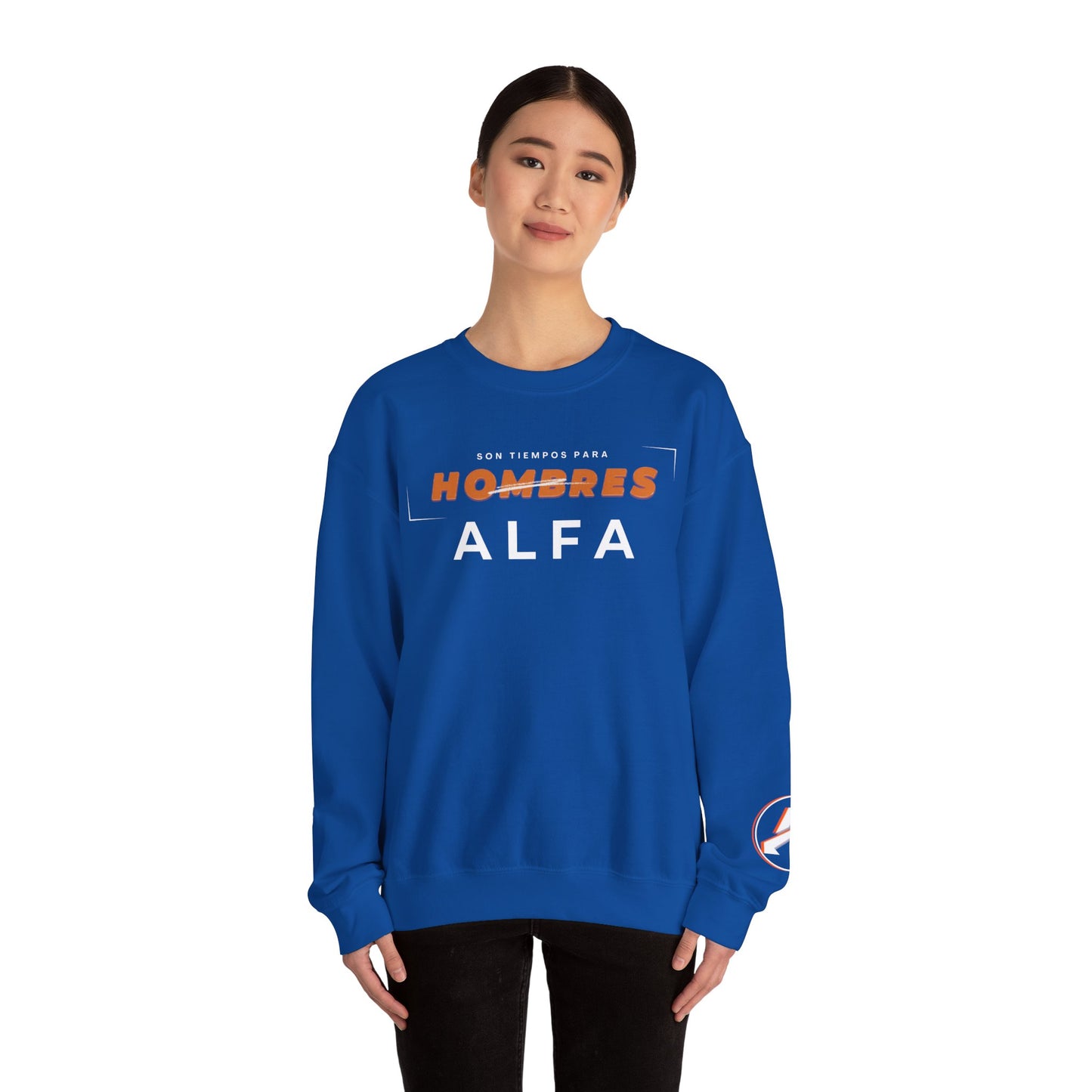 SUDADERA HOMBRE ALFA (LOGO MANGA) "SON TIEMPOS PARA HOMBRES ALFA".(USA).