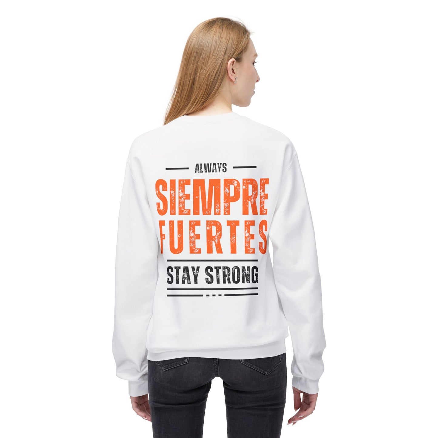 SUDADERA HOMBRE ALFA, "SIEMPRE FUERTES".(USA).