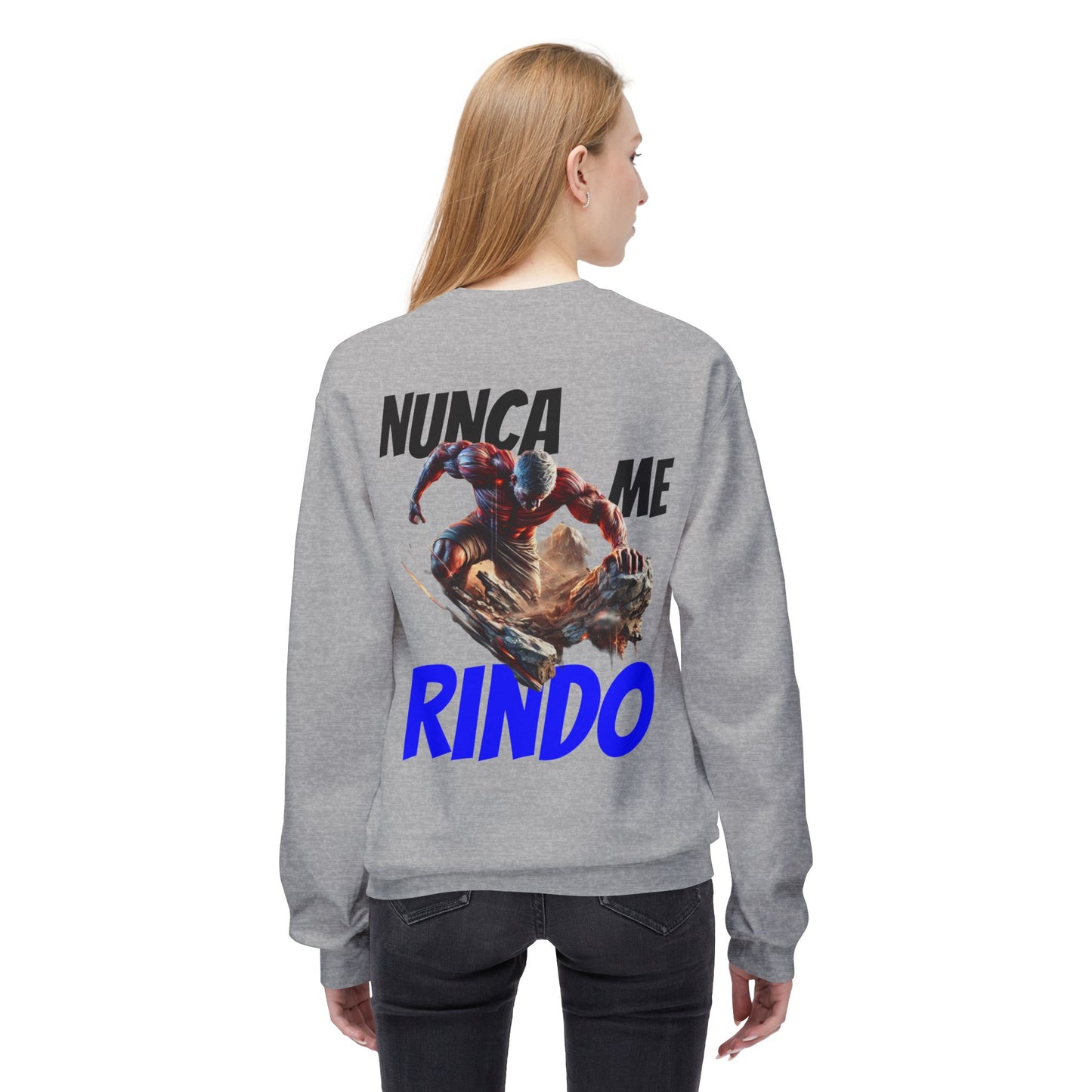 SUDADERA HOMBRE ALFA, "NUNCA ME RINDO".(USA).