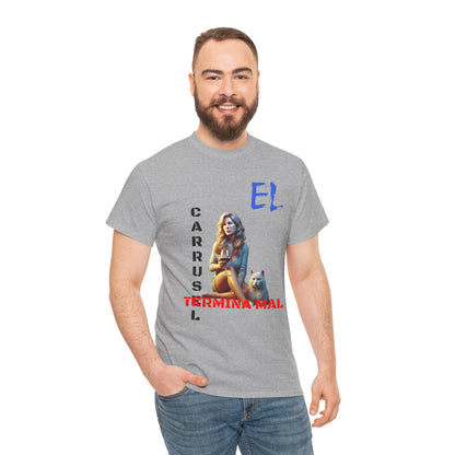 CAMISETA HOMBRE ALFA "EL CARRUSEL TERMINA MAL".(USA)