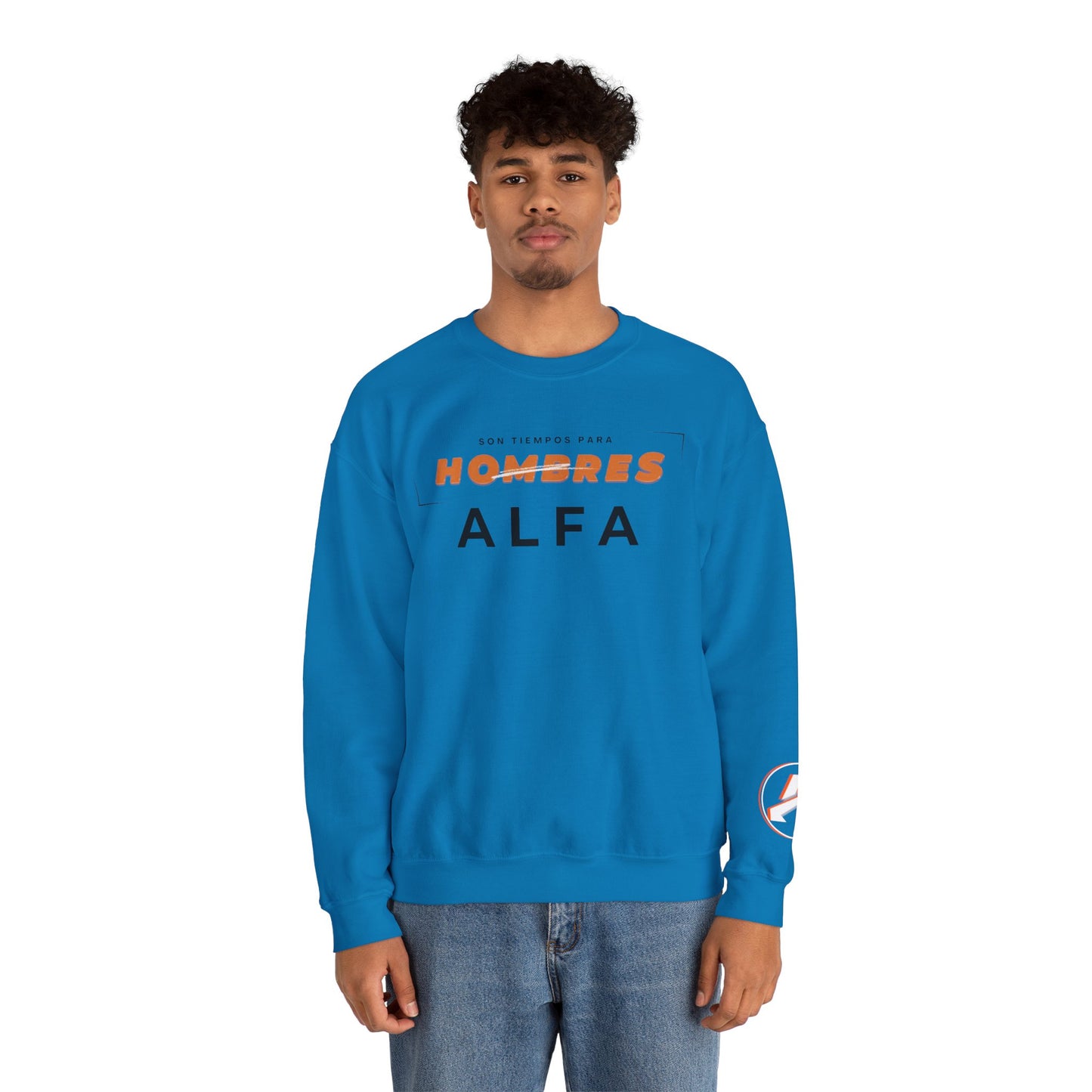 SUDADERA HOMBRE ALFA (LOGO MANGA) "SON TIEMPOS PARA HOMBRES ALFA".(USA).