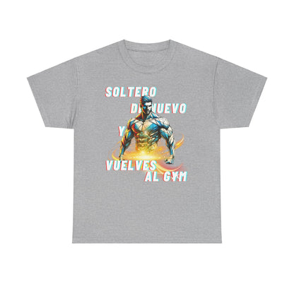 CAMISETA HOMBRE ALFA "SOLTERO DE NUEVO."(USA)