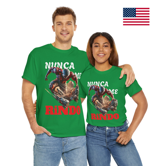 CAMISETA HOMBRE ALFA "NUNCA ME RINDO".(USA).