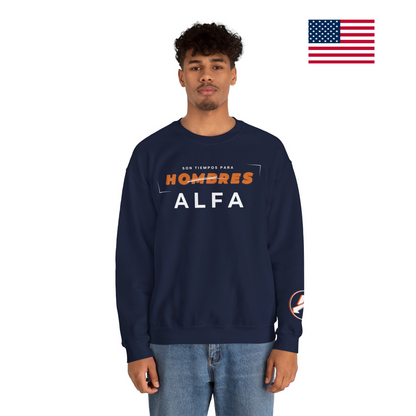 SUDADERA HOMBRE ALFA (LOGO MANGA) "SON TIEMPOS PARA HOMBRES ALFA".(USA).