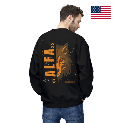 SUDADERA HOMBRE ALFA, "SIENTE TU ALFA". (USA).