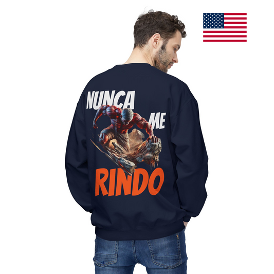 SUDADERA HOMBRE ALFA, "NUNCA ME RINDO".(USA).