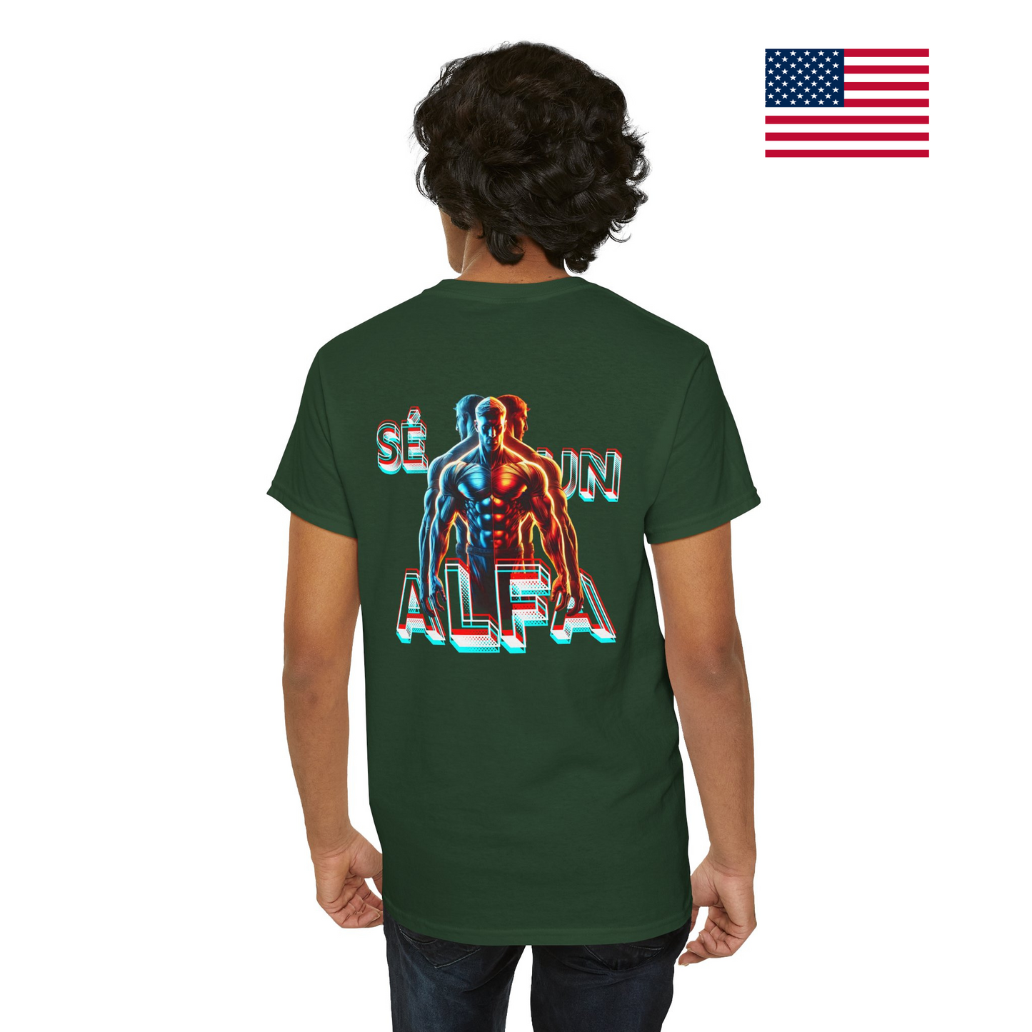 CAMISETA HOMBRE ALFA "SÉ UN ALFA".(USA).