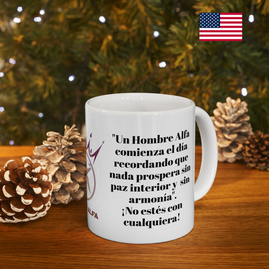 TAZA HOMBRE ALFA, "UN HOMBRE ALFA COMIENZA EL DÍA"... (USA).