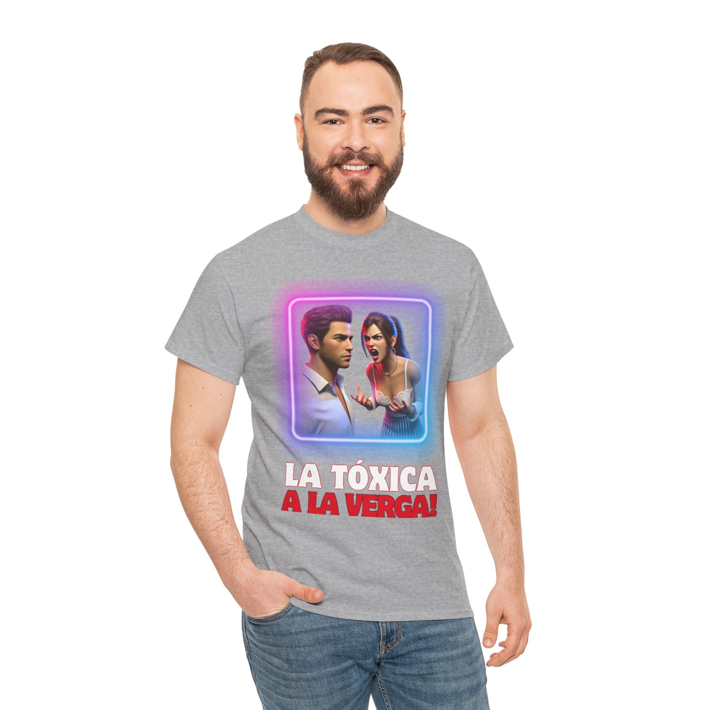 CAMISETA HOMBRE ALFA "LA TÓXICA A LA VERGA".(USA).