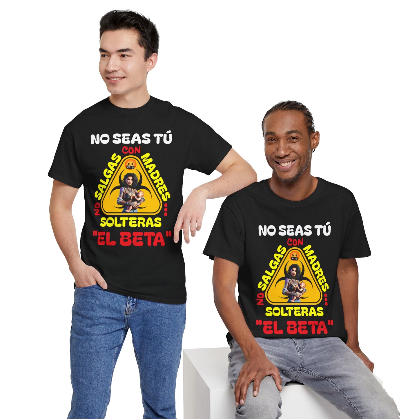 CAMISETA HOMBRE ALFA "NO SALGAS CON MADRES SOLTERAS.."(USA).