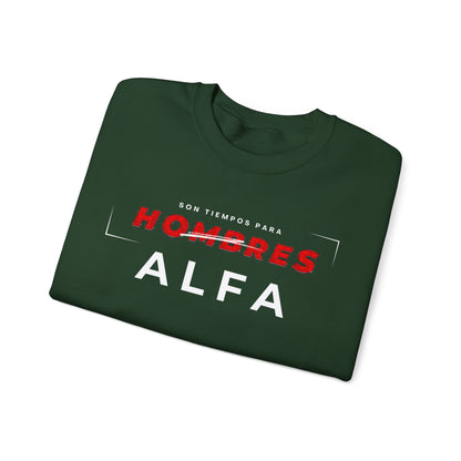 SUDADERA HOMBRE ALFA (LOGO MANGA) "SON TIEMPOS PARA HOMBRES ALFA".(USA).