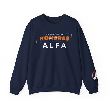 SUDADERA HOMBRE ALFA (LOGO MANGA) "SON TIEMPOS PARA HOMBRES ALFA".(USA).