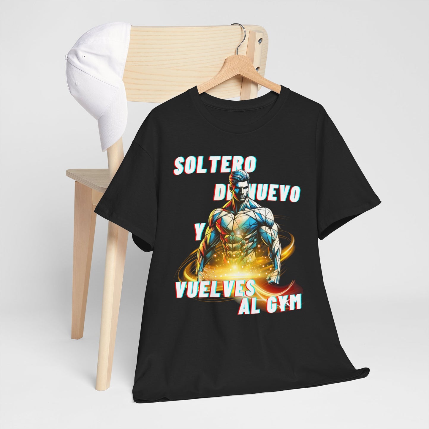 CAMISETA HOMBRE ALFA "SOLTERO DE NUEVO."(USA)