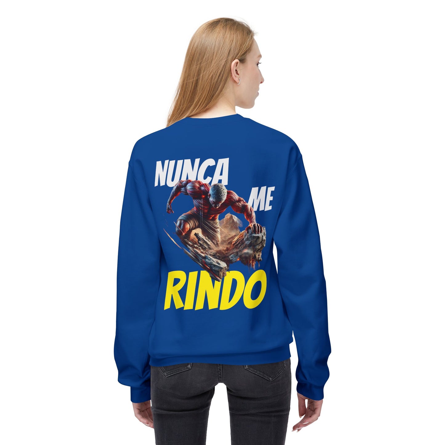 SUDADERA HOMBRE ALFA, "NUNCA ME RINDO".(USA).