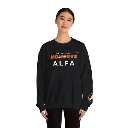 SUDADERA HOMBRE ALFA (LOGO MANGA) "SON TIEMPOS PARA HOMBRES ALFA".(USA).