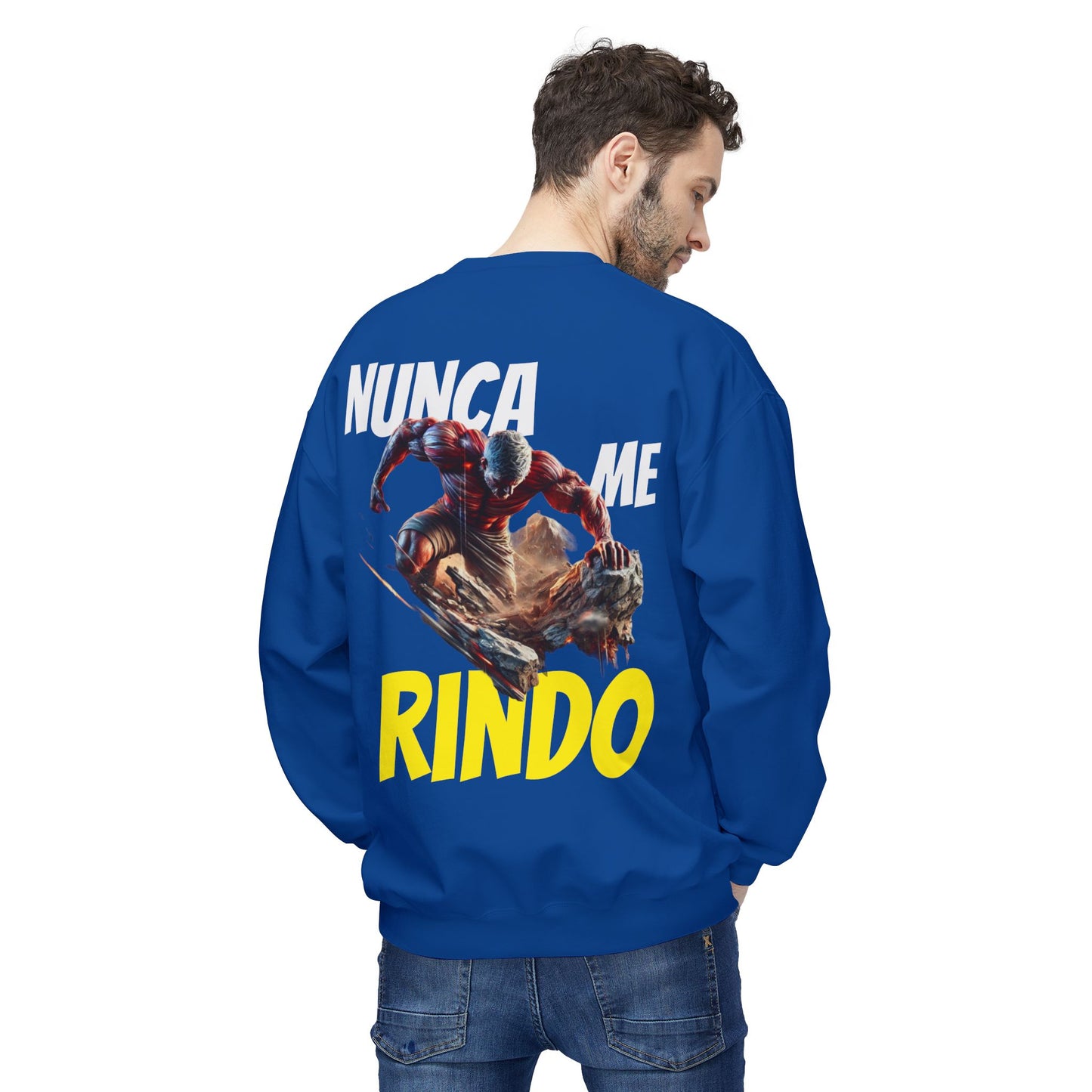 SUDADERA HOMBRE ALFA, "NUNCA ME RINDO".(USA).