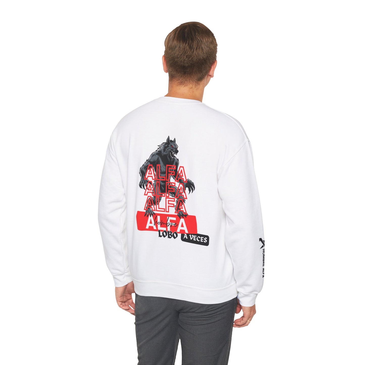 SUDADERA HOMBRE ALFA "HOMBRE LOBO A VECES"(USA).