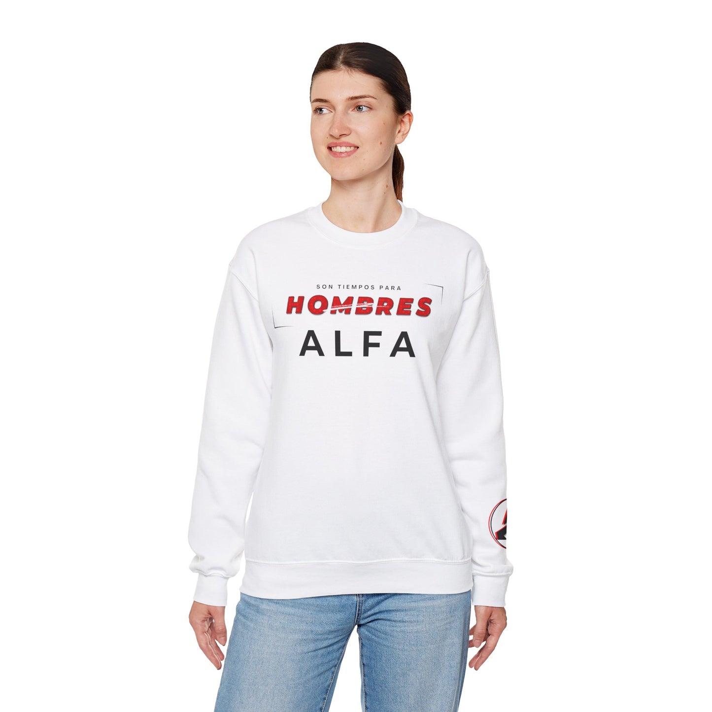 SUDADERA HOMBRE ALFA (LOGO MANGA) "SON TIEMPOS PARA HOMBRES ALFA".(USA).