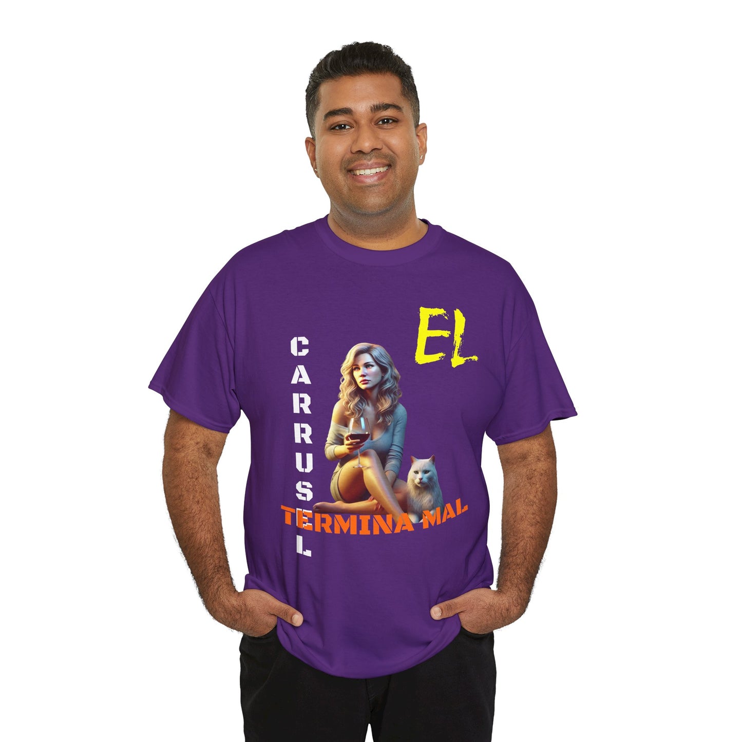 CAMISETA HOMBRE ALFA "EL CARRUSEL TERMINA MAL".(EUROPA)