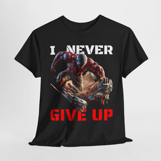 CAMISETA HOMBRE ALFA "I NEVER GIVE UP".(USA).