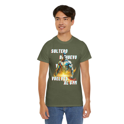 CAMISETA HOMBRE ALFA "SOLTERO DE NUEVO."(USA)